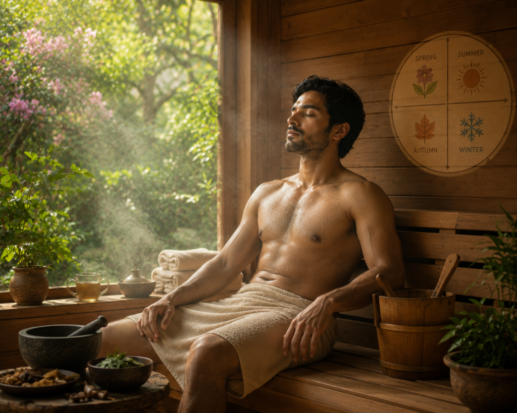 Sauna and Seasonal Wisdom: A Modern Practice Through the Ayurvedic Lens of Ritucharya